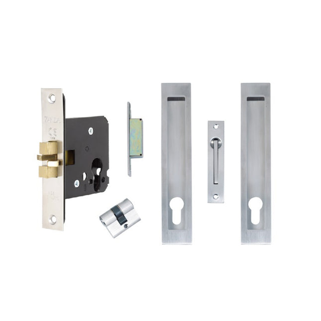 Verve Sliding Door Lock Kit Stainless Steel 300 x 37mm 1271.SS Zanda | Decorus Hardware