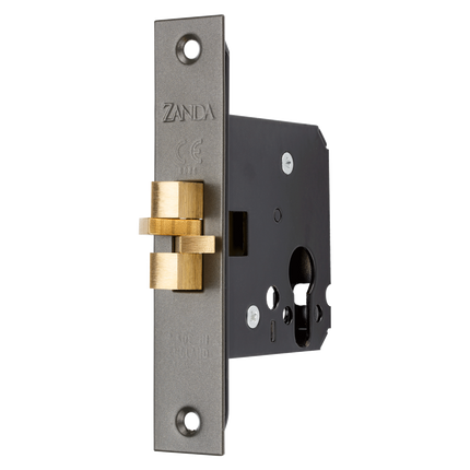 Sliding Door Euro Mortice Lock Claw Style Graphite Nickel 57x76mm 1290GN Zanda | Decorus Hardware
