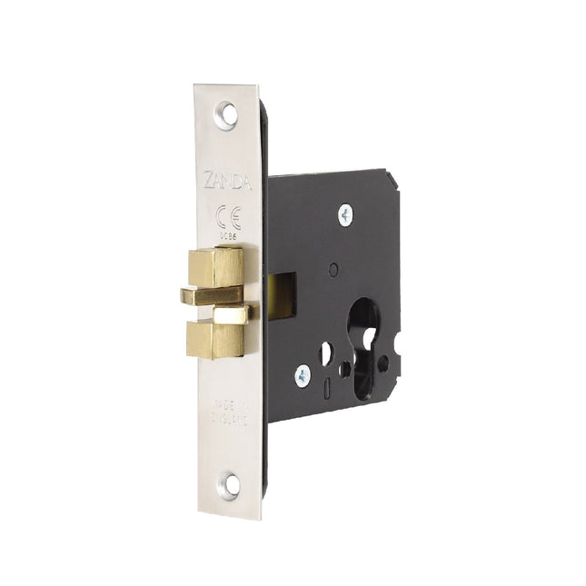 Sliding Door Euro Mortice Lock Claw Style Stainless Steel 57x76mm 1290SS Zanda | Decorus Hardware