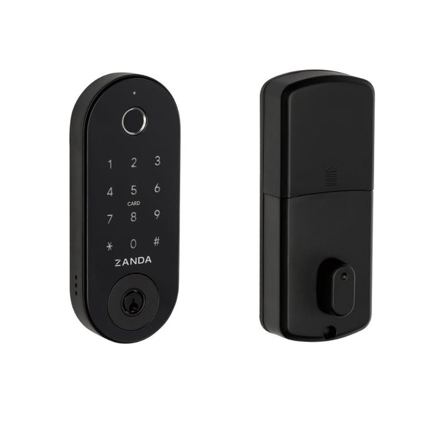 1320.BLK | Stealth Smart Lock Deadbolt 60mm Matt Black | Zanda Architectural