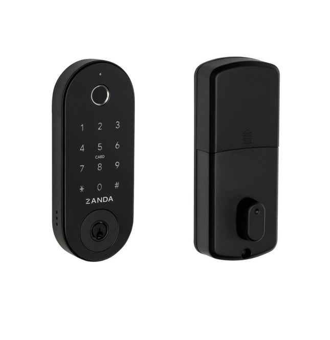 1320.BLK | Stealth Smart Lock Deadbolt 60mm Matt Black | Zanda Architectural