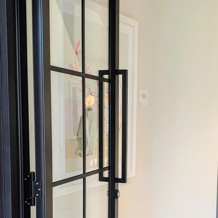 13505.FF.BLK | Toorak Door Pull Handle Face Fix 625mm Matt Black | Zanda Architectural