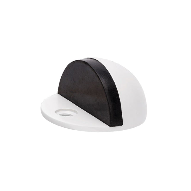 Half Moon Door Stop 25mm White 14008.WHT Zanda | Decorus Hardware