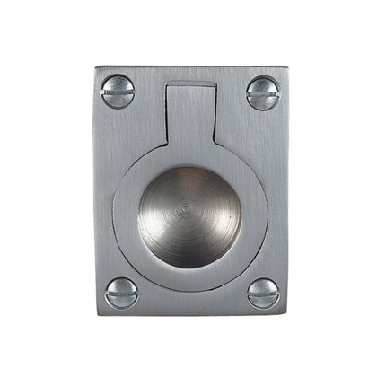 5154SC Flush Ring Satin Chrome 50x37mm Zanda | Decorus Hardware