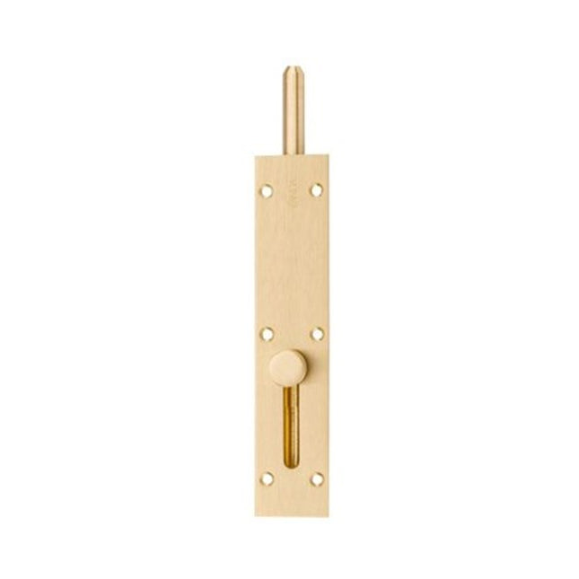 Straight Reverse Barrel Bolt 150x31x40mm Satin Brass 5225.SB Zanda | Decorus Hardware