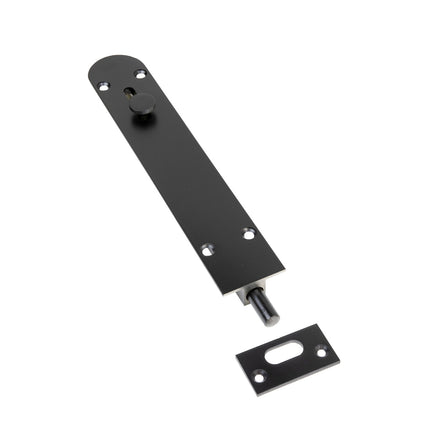 Reverse Barrel Bolt Radius 200mm Matt Black 5231.BLK Zanda | Decorus Hardware
