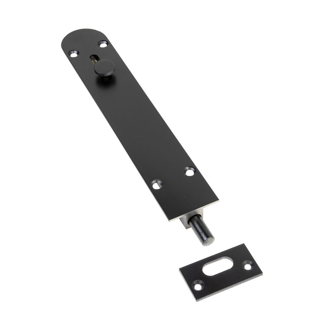 Reverse Barrel Bolt Radius 450mm Matt Black 5233.BLK Zanda | Decorus Hardware