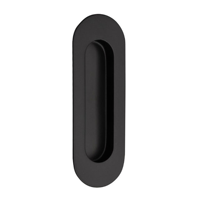 5241.BLK | Oval Flush Pull Concealed Fix 120mm Matt Black | Zanda Architectural