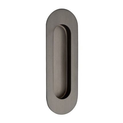 Oval Flush Pull Concealed Fix 120mm Graphite Nickel 5241.GN Zanda | Decorus Hardware