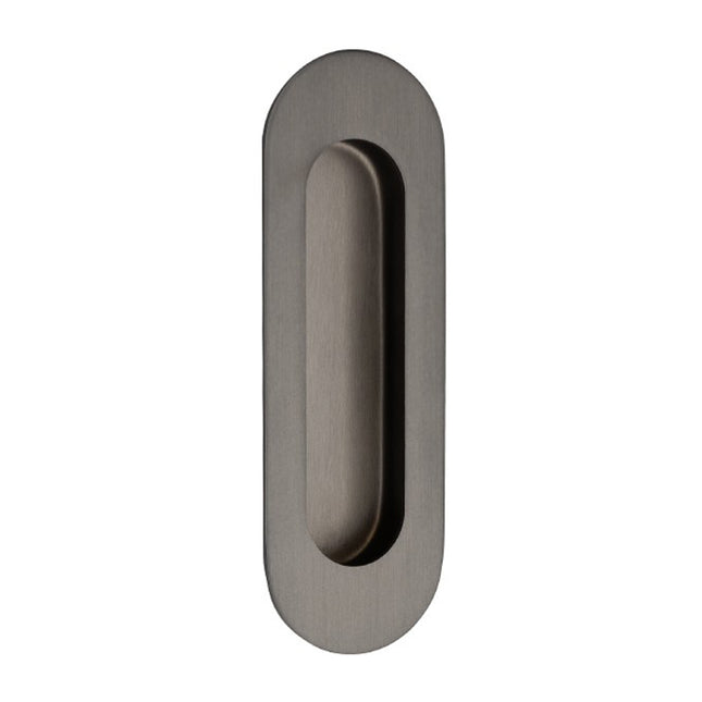 Oval Flush Pull Concealed Fix 120mm Graphite Nickel 5241.GN Zanda | Decorus Hardware