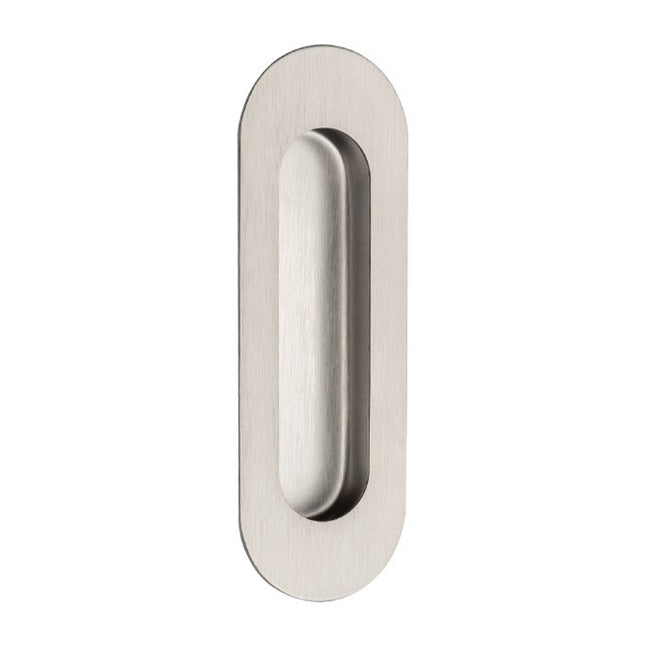 Zanda Flush Pull & Cavity Sliding Hardware | Oval Flush Pull Concealed Fix 120mm Stainless Steel 5241.SS