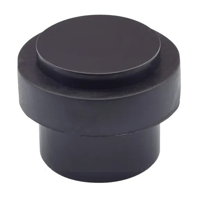 Round Floor Mount Door Stop 38mm Matt Black 5256.BLK Zanda | Decorus Hardware