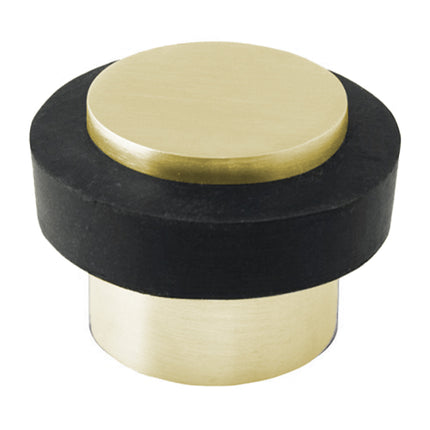 5256.SB | Round Floor Mount Door Stop 38mm Satin Brass | Zanda Architectural