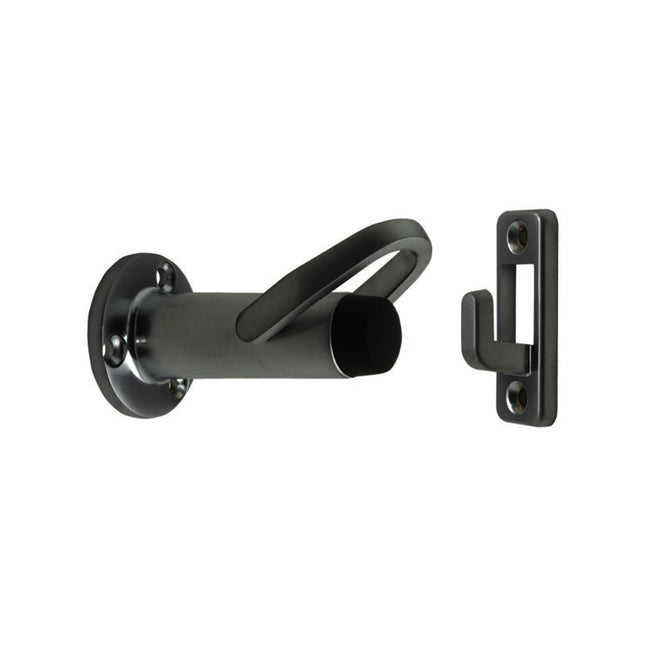 Door Stop or Holder Stopper Matt Black 5258.BLK Zanda | Decorus Hardware