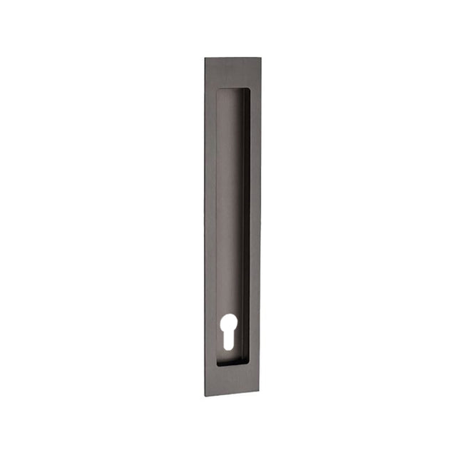 Verve Flush Pull with Euro Keyhole 200x37mm Graphite Nickel 5304.E.GN Zanda | Decorus Hardware