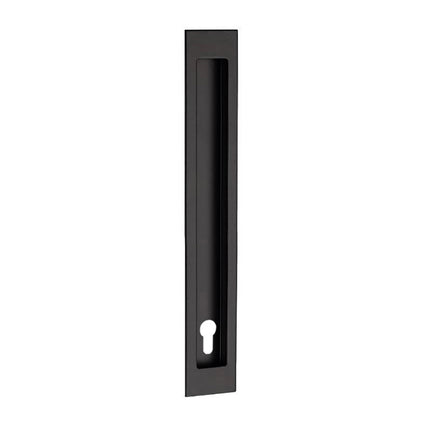 Verve Flush Pull with Euro Keyhole 250x37mm Matt Black 5305.E.BLK Zanda | Decorus Hardware