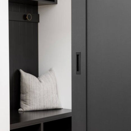 5306.BLK | Verve Flush Pull Concealed Fixing 300x37mm Matte Black 5306BLK | Zanda Architectural
