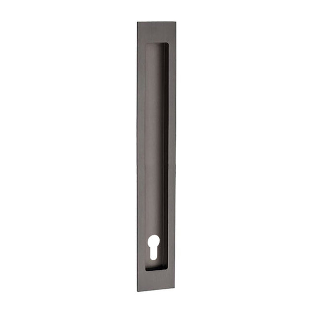 Verve Flush Pull with Euro Keyhole 300x37mm Graphite Nickel 5306.E.GN Zanda | Decorus Hardware