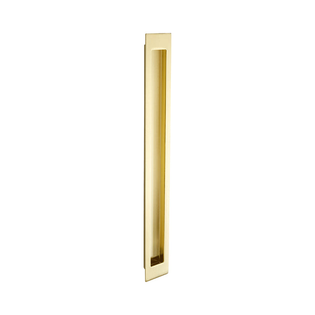 Verve Flush Pull Concealed Fixing 300x37mm Satin Brass 5306.SB Zanda | Decorus Hardware