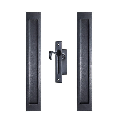 Verve Flush Pull Kit 200mm Matt Black 5320.BLK Zanda | Decorus Hardware