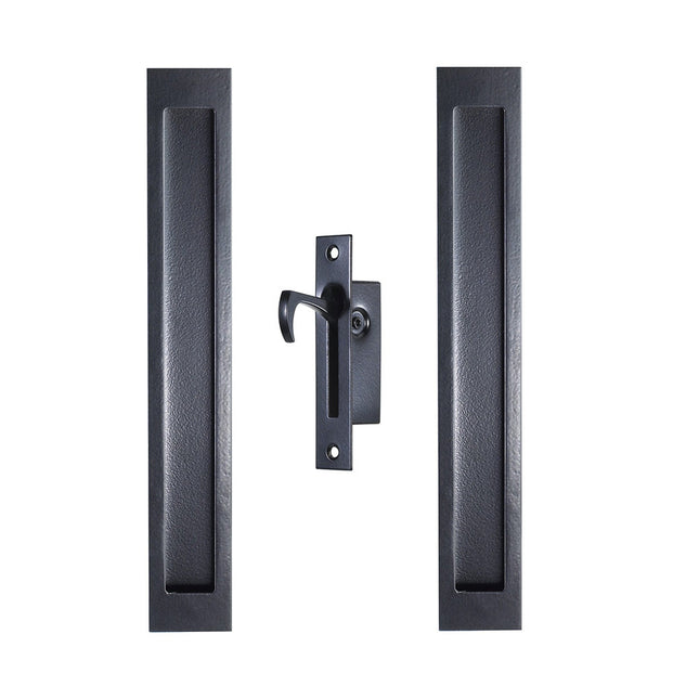 Verve Flush Pull Kit 200mm Matt Black 5320.BLK Zanda | Decorus Hardware