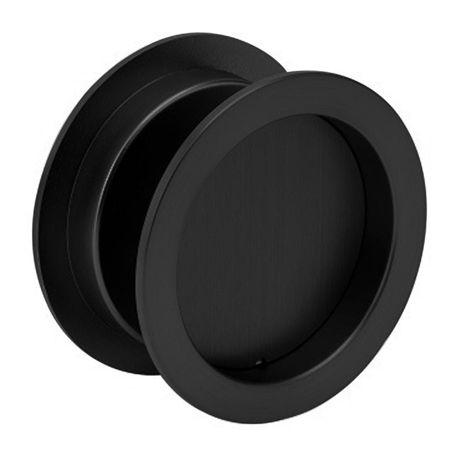 Round Cavity Slider Passage Set Matt Black 5326.BLK Zanda | Decorus Hardware