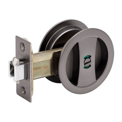 Round Cavity Slider Privacy Set Graphite Nickel 5327.GN Zanda | Decorus Hardware