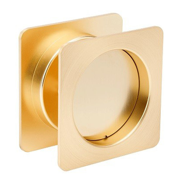 Square Cavity Slider Passage Set Satin Brass 5330.SB Zanda | Decorus Hardware