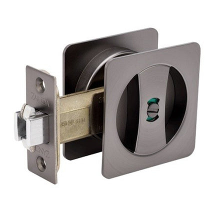 Square Cavity Slider Privacy Set Graphite Nickel 5331.GN Zanda | Decorus Hardware