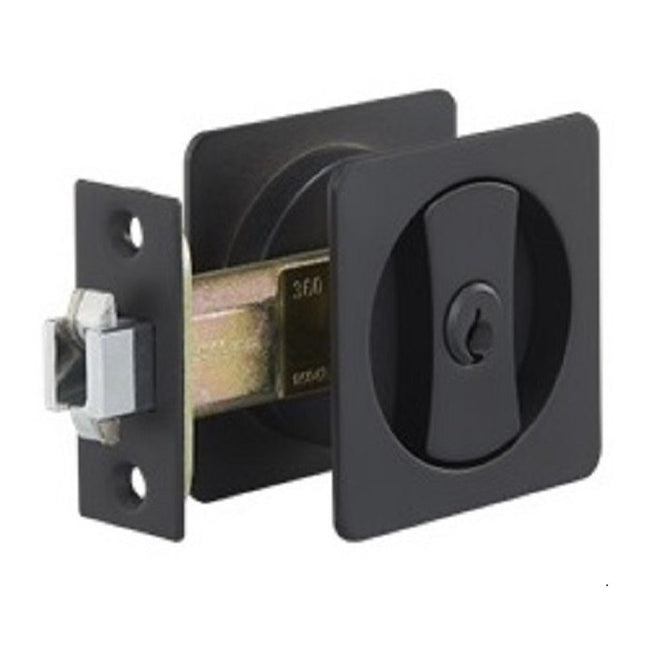 Square Cavity Sliding Lockable Set 54mm Matt Black 5336.BLK Zanda | Decorus Hardware