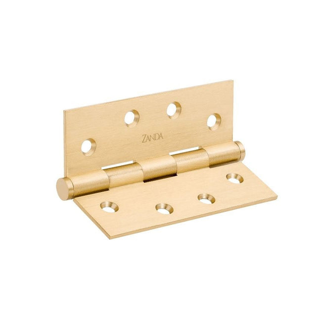 Door Butt Hinge Fixed Pin 100x75x2.5mm Satin Brass 5902.SB Zanda | Decorus Hardware