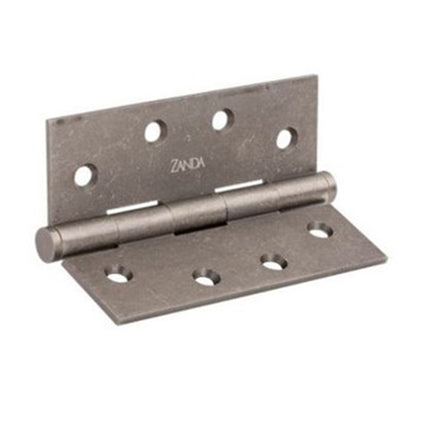 Door Butt Hinge Fixed Pin 100x75x2.5mm Vintage Pewter 5902.VP Zanda | Decorus Hardware