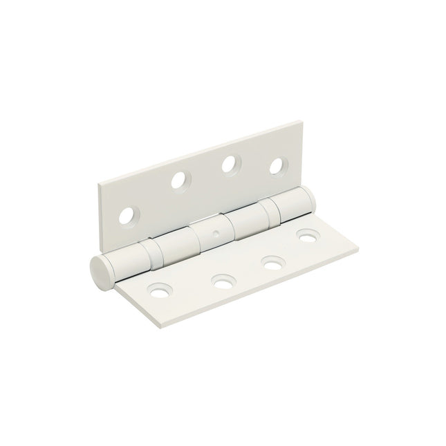 Door Ball Bearing Hinge Fixed Pin 100x75x3mm White 5904.WHT Zanda | Decorus Hardware