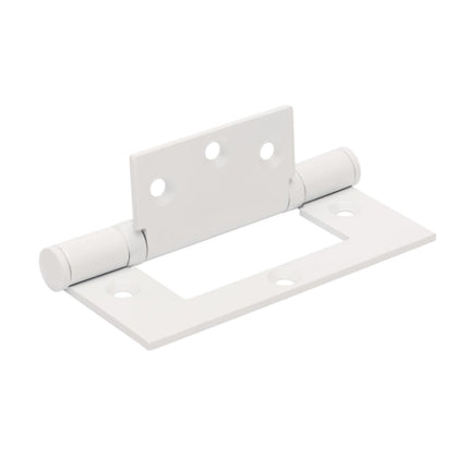 Fast Fix Bearing Hinge Aluminium 100x70x2.5mm White 5908.2.WHT Zanda | Decorus Hardware