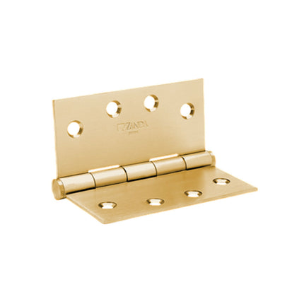 5910.SB | Door Butt Hinge Fixed Pin 100x100x2.5mm Satin Brass | Zanda Architectural