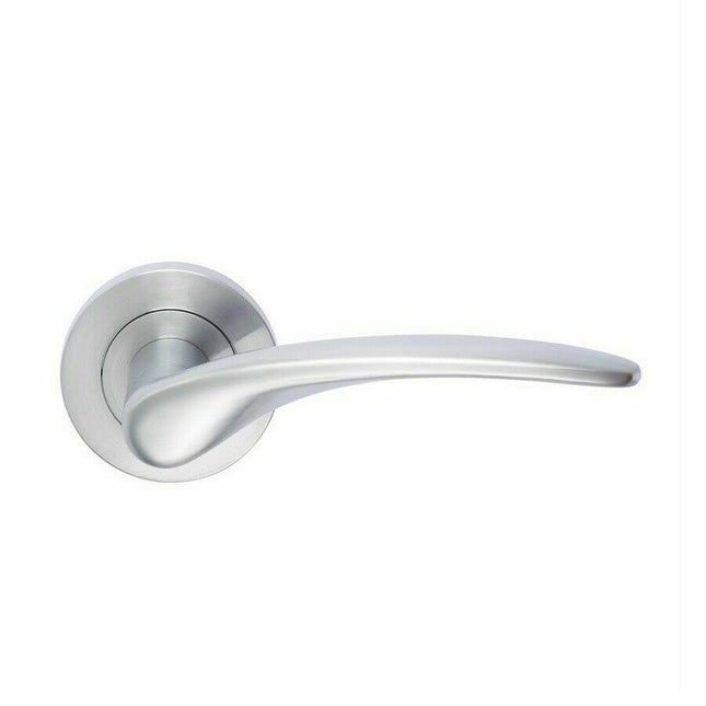 Zanda Door Handle | Designer Lever & Handle Set | 7015DLSC Apollo Door Handle Half Set Left Hand Satin Chrome