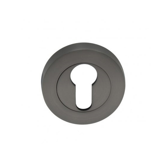 Astron Round Euro Escutcheon 55mm Graphite Nickel 7020.2.GN Zanda | Decorus Hardware