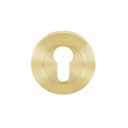 Astron Round Euro Escutcheon 55mm Satin Brass 7020.2.SB Zanda | Decorus Hardware