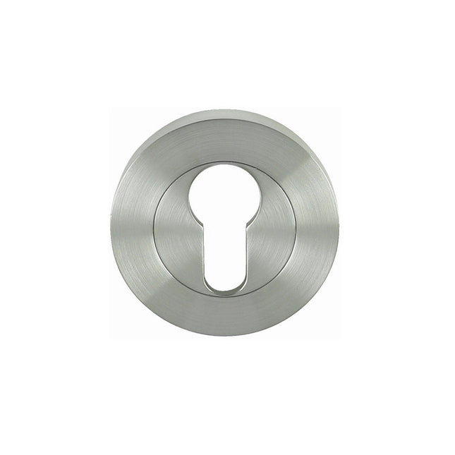 Astron Round Euro Escutcheon 55mm Satin Chrome 7020.2.SC Zanda | Decorus Hardware