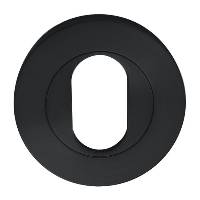 Astron Round Oval Escutcheon Matt Black 7020.O.BLK Zanda | Decorus Hardware
