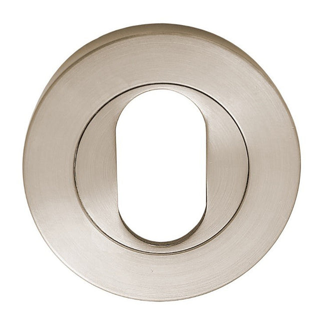 Astron Round Oval Escutcheon Brushed Nickel 7020.O.BN Zanda | Decorus Hardware