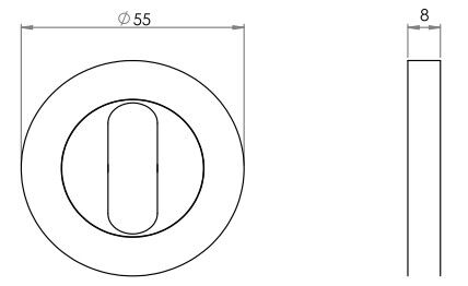 7020.O.SB | Astron Round Oval Escutcheon Satin Brass | Zanda Architectural