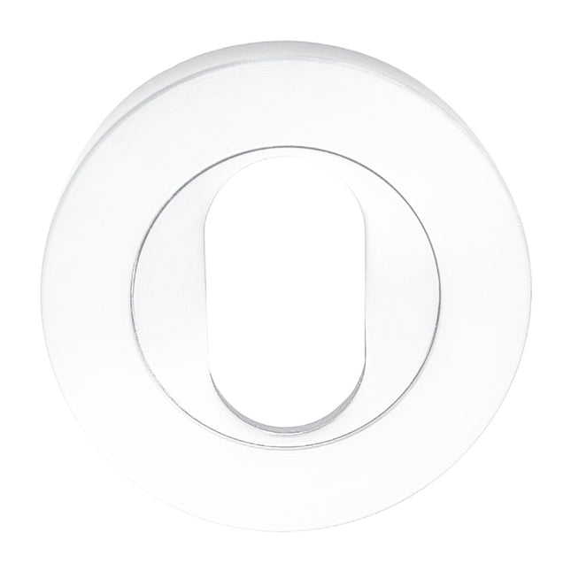 Astron Round Oval Escutcheon Matt White 7020.O.WHT Zanda | Decorus Hardware