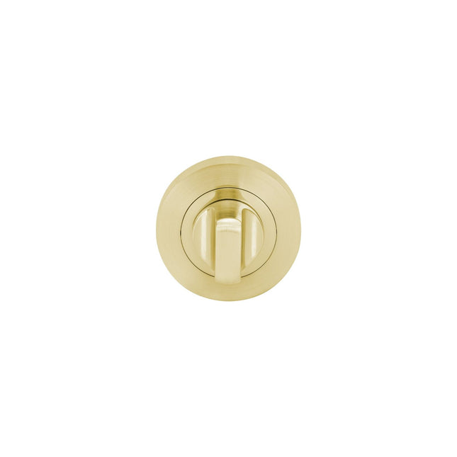 7024.SB | Turnsnib Round Rose Escutcheon with Turn Satin Brass | Zanda Architectural