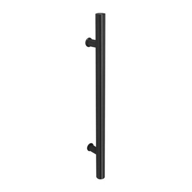 Round Door Pull Handle Back to Back 600mm Matt Black 7026.BB.BLK Zanda | Decorus Hardware