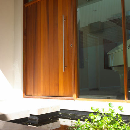 7026.BB.BLK | Round Door Pull Handle Back to Back 600mm Matt Black | Zanda Architectural