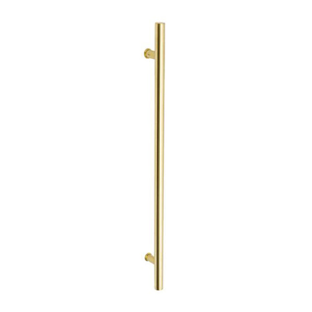Round Door Pull Handle Back to Back 600mm Satin Brass 7026.BB.SB Zanda | Decorus Hardware