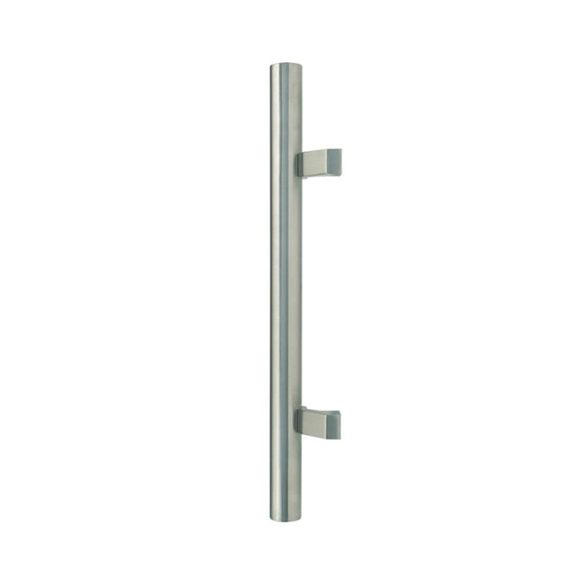 Round Offset Door Pull Handle 600mm Face Fix Stainless Steel 7028.FF.SS Zanda | Decorus Hardware