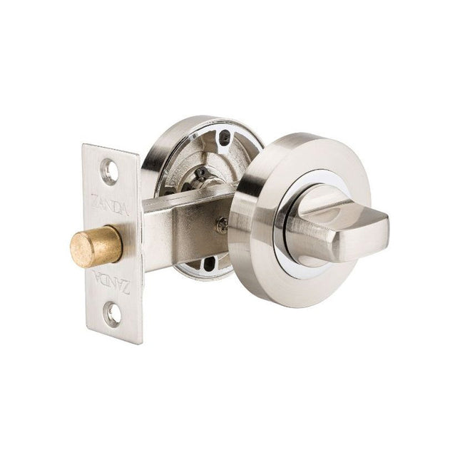 Round Separate Privacy Kit 60mm Backset Two-Toned Brushed/Nickel Chrome 7032.BNCP Zanda | Decorus Hardware