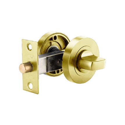 7032.SB | Round Separate Privacy Kit 60mm Backset Satin Brass | Zanda Architectural